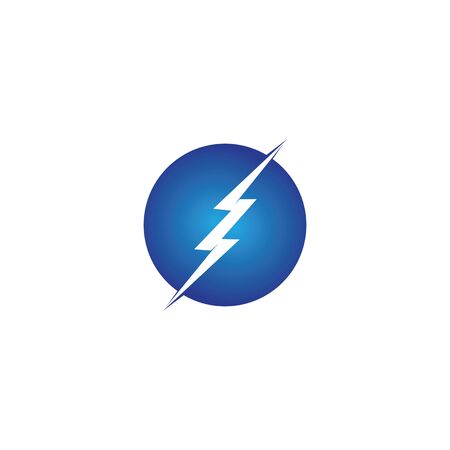 lightning thunder bolt electricity logo design templateのイラスト素材