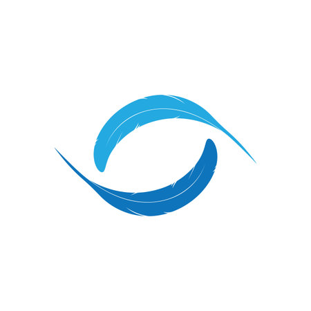Feather pen write sign logo template app iconsのイラスト素材