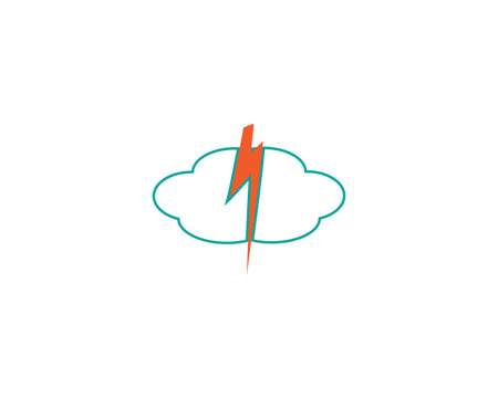 lightning thunderbolt electricity logo design template