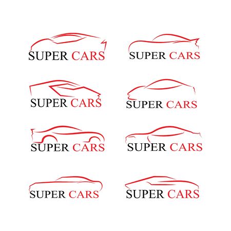 Car silhouette  Vector template iconsのイラスト素材