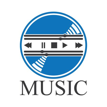 music  icon vector design illustration templateのイラスト素材