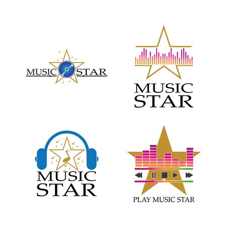 music icon vector design illustration templateのイラスト素材