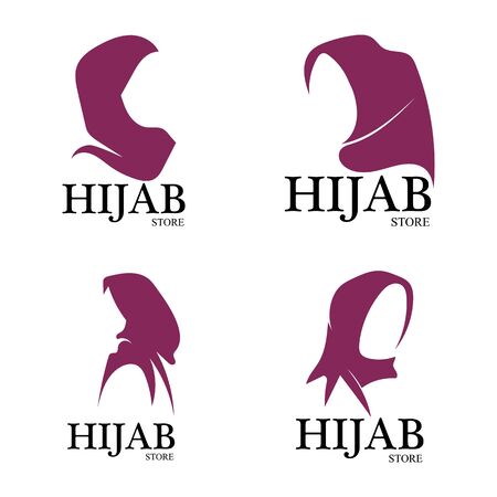 hijab vector icon design templateのイラスト素材