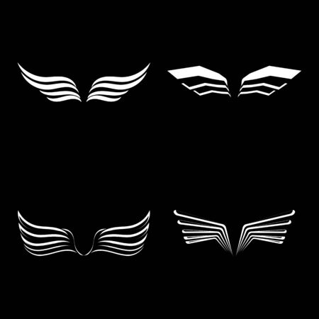 wings gold  vector illustration template-vectorのイラスト素材