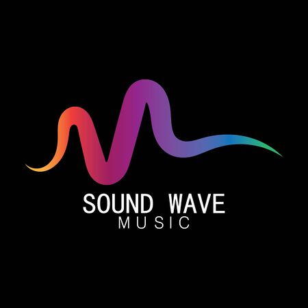 Sound waves vector illustration design templateのイラスト素材