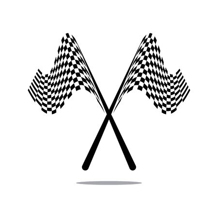 Race flag icon, simple design illustration vectorのイラスト素材