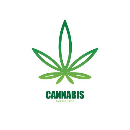 cannabis marijuana leaf icon vectorのイラスト素材