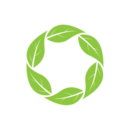 Leaf logo vector icon design templateのイラスト素材