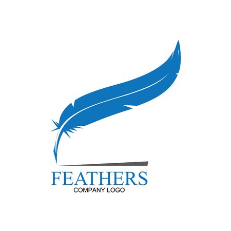 feather pen write sign logo template app iconsのイラスト素材