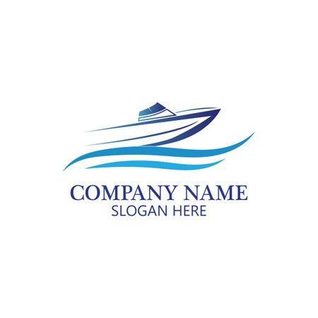 boat logo template,ship icon design,illustration element vectorのイラスト素材
