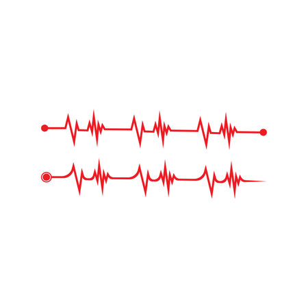 art design health medical heart beat pulseのイラスト素材