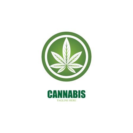 cannabis marijuana leaf icon vectorのイラスト素材