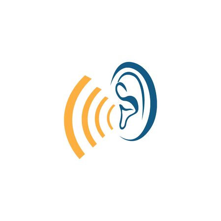Hearing Logo Template vector icon designのイラスト素材