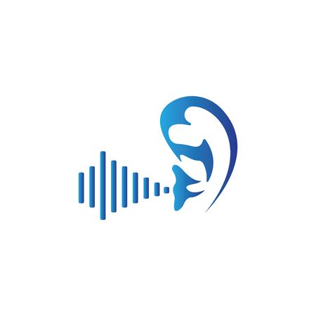 Hearing Logo Template vector icon designのイラスト素材