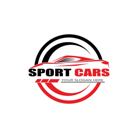sport car logo template design vectorのイラスト素材