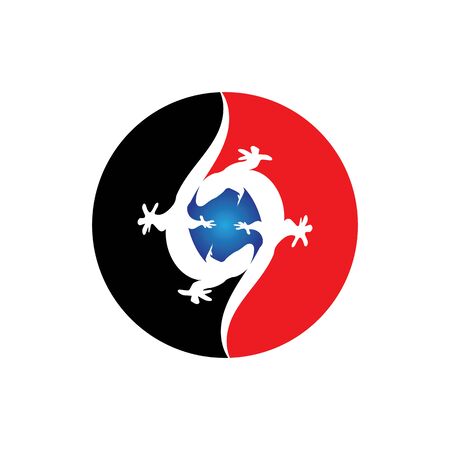 lizard vector icon logo and symbolのイラスト素材