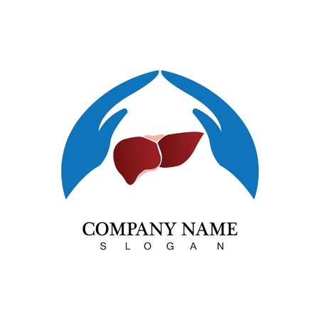 liver icon flat logoのイラスト素材