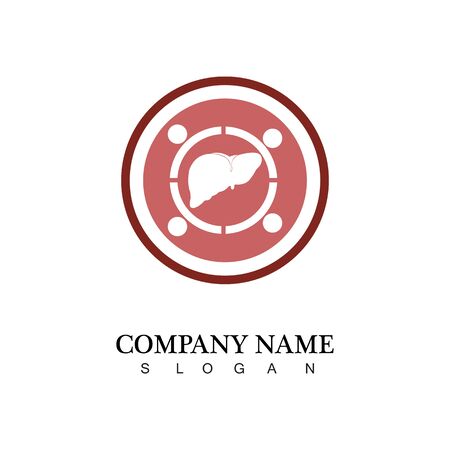 liver icon flat logoのイラスト素材