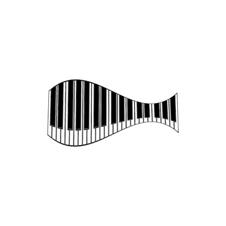 piano logo and symbol vectorのイラスト素材