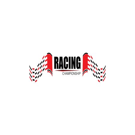 Race flag icon, simple design illustration vectorのイラスト素材