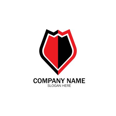 shield logo design vector,shield emblem logo template,logosymbol icon-vectorのイラスト素材