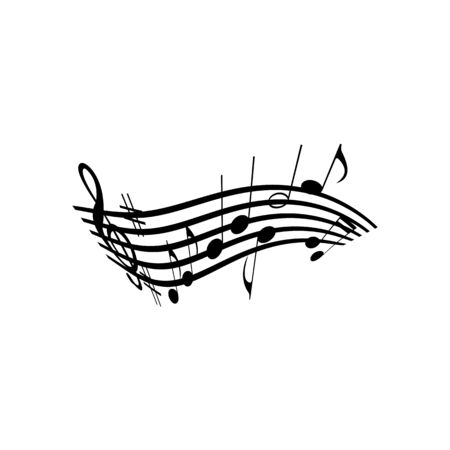 Music note Icon Vector illustration designのイラスト素材