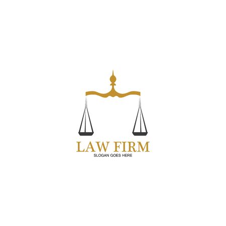Law Firm logo and icon design template-vectorのイラスト素材