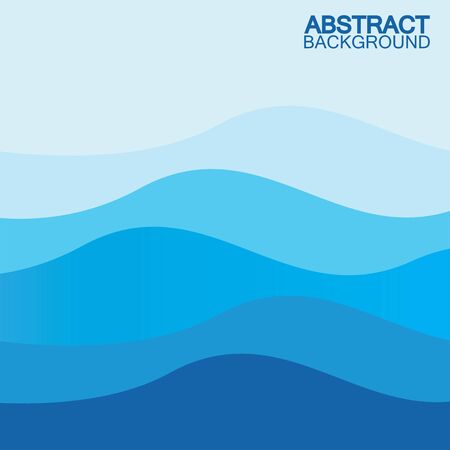 Blue wave vector abstract background flat design stock illustrationのイラスト素材