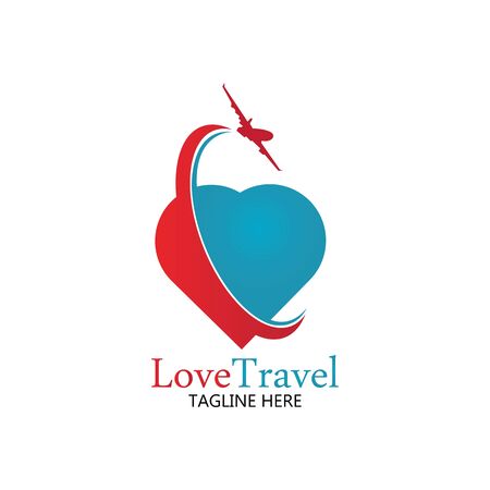 Love Travel logo vector icon design templateのイラスト素材