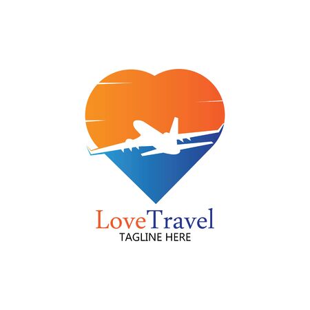 Love Travel logo vector icon design templateのイラスト素材