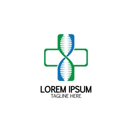 Health Cross DNA logo icon design templateのイラスト素材
