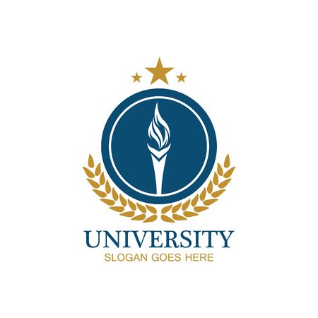 University, Academy, School and Course logo design templateのイラスト素材
