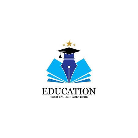 Education Logo Template vector icon illustration designのイラスト素材