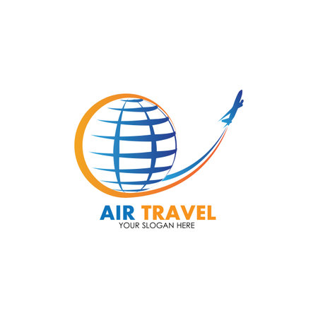 Air Travel logo vector icon design template-vectorのイラスト素材