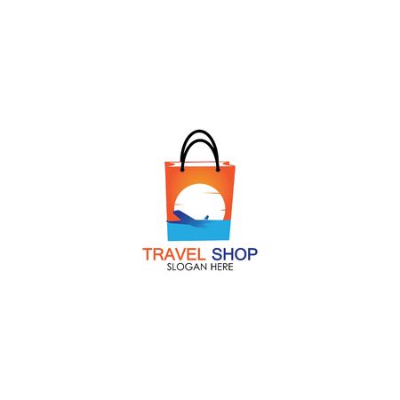 Travel Shopping logo design templateのイラスト素材