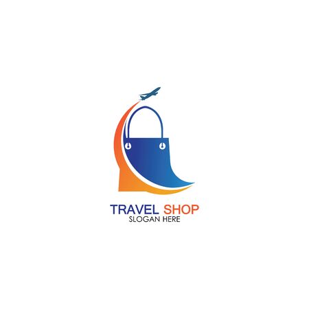 Travel Shopping logo design templateのイラスト素材