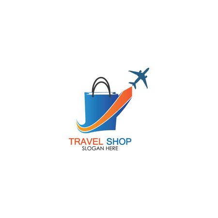 Travel Shopping logo design templateのイラスト素材