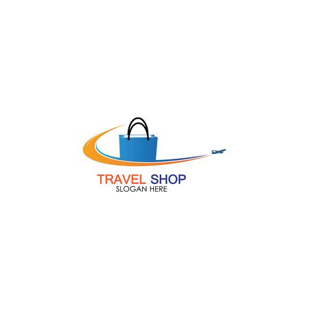 Travel Shopping logo design templateのイラスト素材
