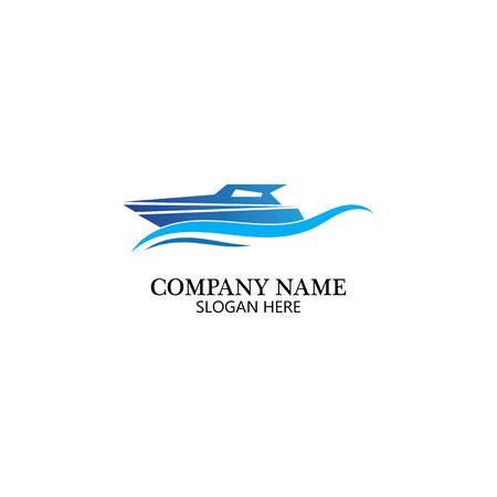 boat logo template,ship icon design,illustration element vectorのイラスト素材