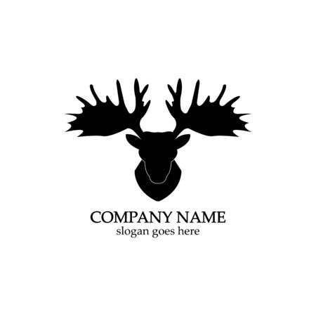 Deer head Logo Template vector icon illustration designのイラスト素材