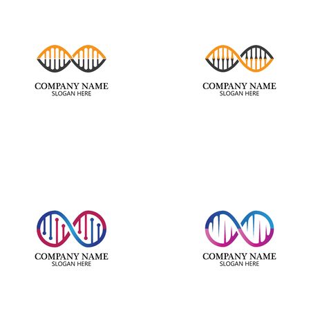 Infinity DNA Logo Icon Vectorのイラスト素材