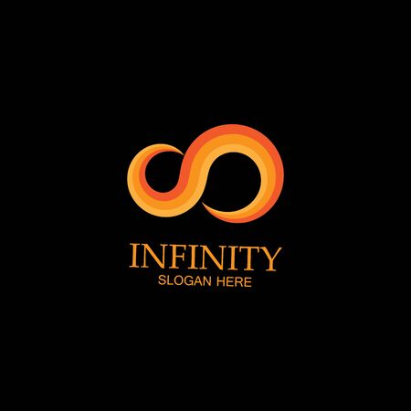 Infinity Design Vector icon illustration Logo template designのイラスト素材