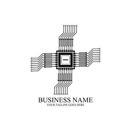 CPU processor line vector icon for websites and mobile flat design ,mini cpu icon flat style,mobile cpu vector,phone cpu illustration,basic cpu icon-vectorのイラスト素材