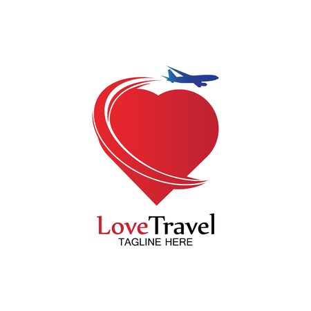 Love Travel logo vector icon design templateのイラスト素材