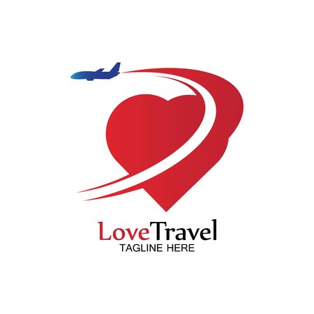 Love Travel logo vector icon design templateのイラスト素材