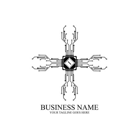 CPU processor line vector icon for websites and mobile flat design ,mini cpu icon flat style,mobile cpu vector,phone cpu illustration,basic cpu icon-vectorのイラスト素材