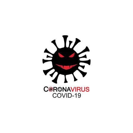 virus,coronavirus, Bacteria, Germs and Microbe isolated on white background. Vector Icon Illustrationのイラスト素材