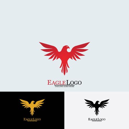 Falcon Eagle Bird Logo Template Vector Iconのイラスト素材