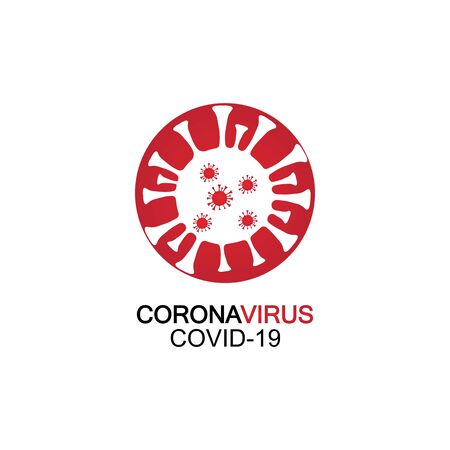 virus,coronavirus, Bacteria, Germs and Microbe isolated on white background. Vector Icon Illustrationのイラスト素材