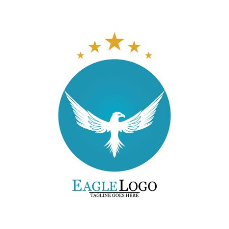 Falcon Eagle Bird Logo Template Vector Iconのイラスト素材